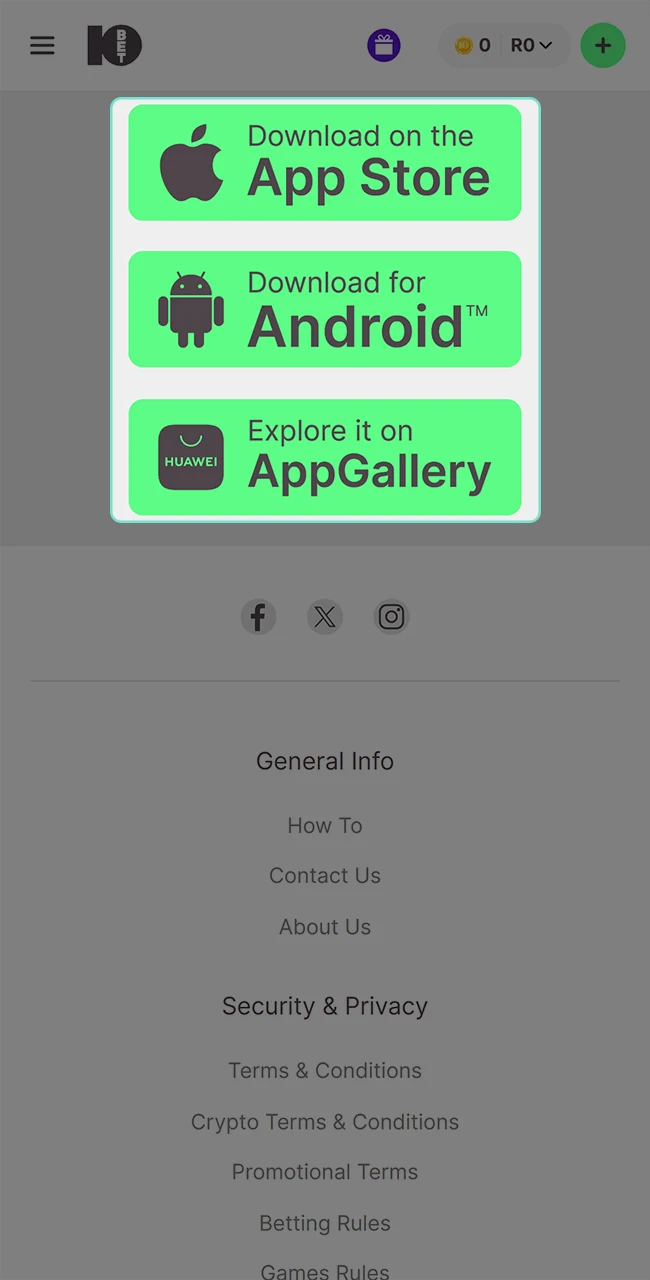 Make your choice in favour of the 10Bet app for Android devices.