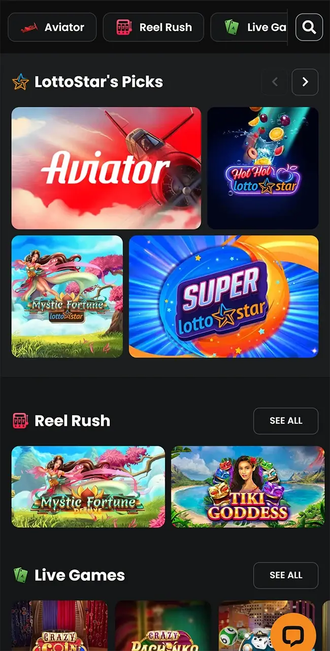 Enjoy your favorite games after registering at LottoStar.
