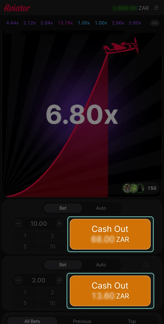Quickly collect the summed amount on your bet in the Aviator game and withdraw your winnings.