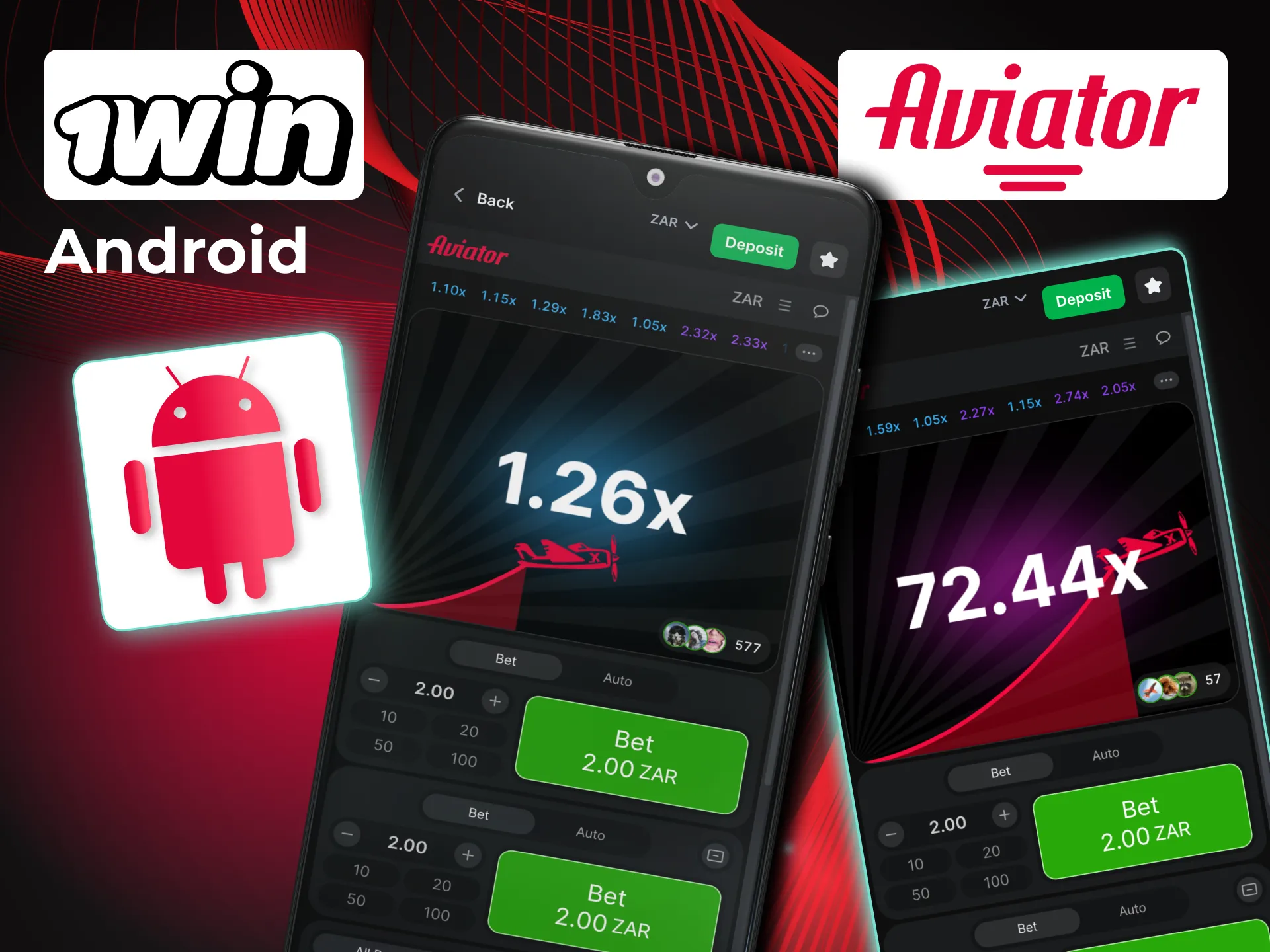 Install 1win app for Aviator access on Android.