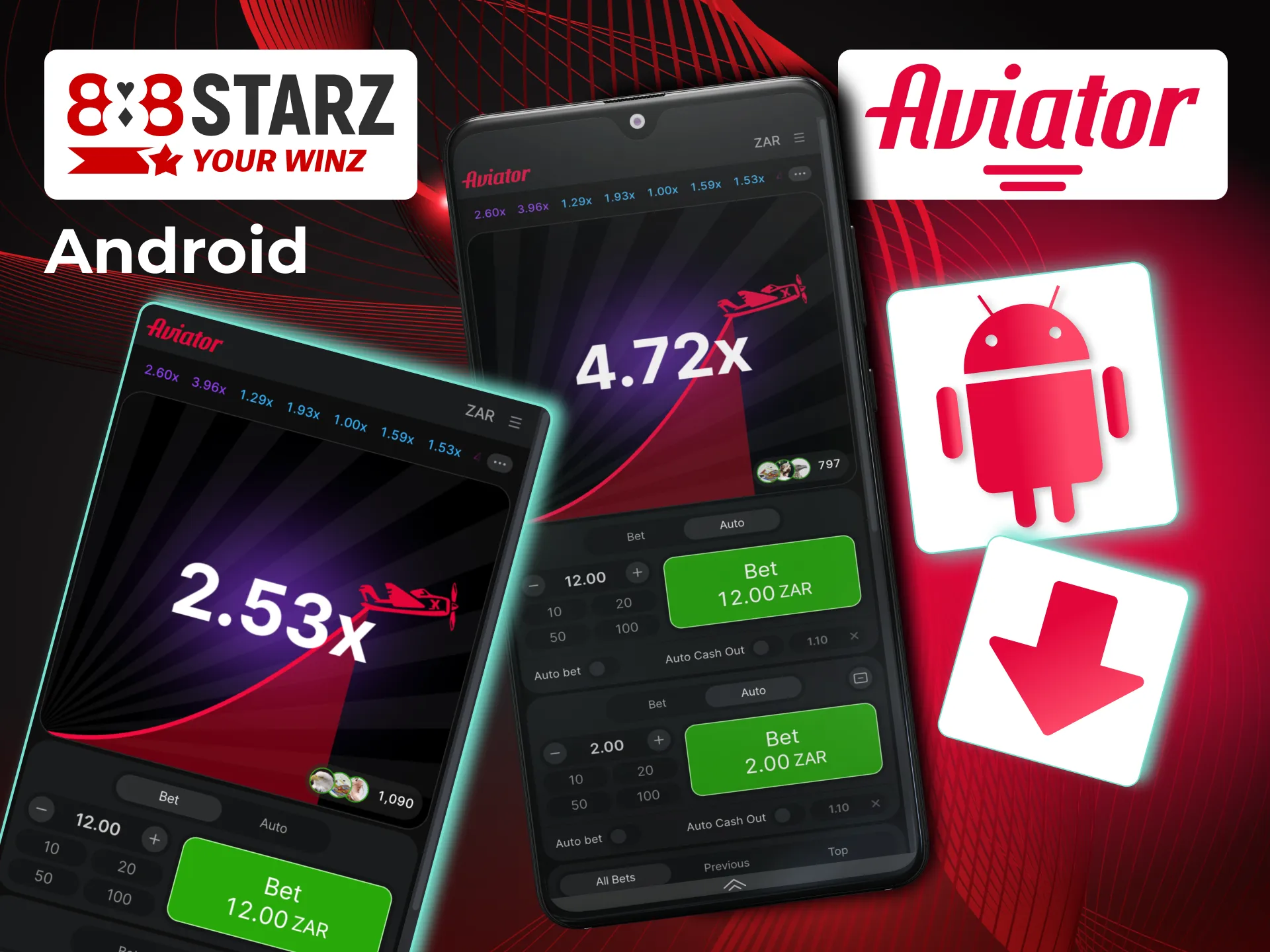 Install 888starz Android app and play Aviator instantly.