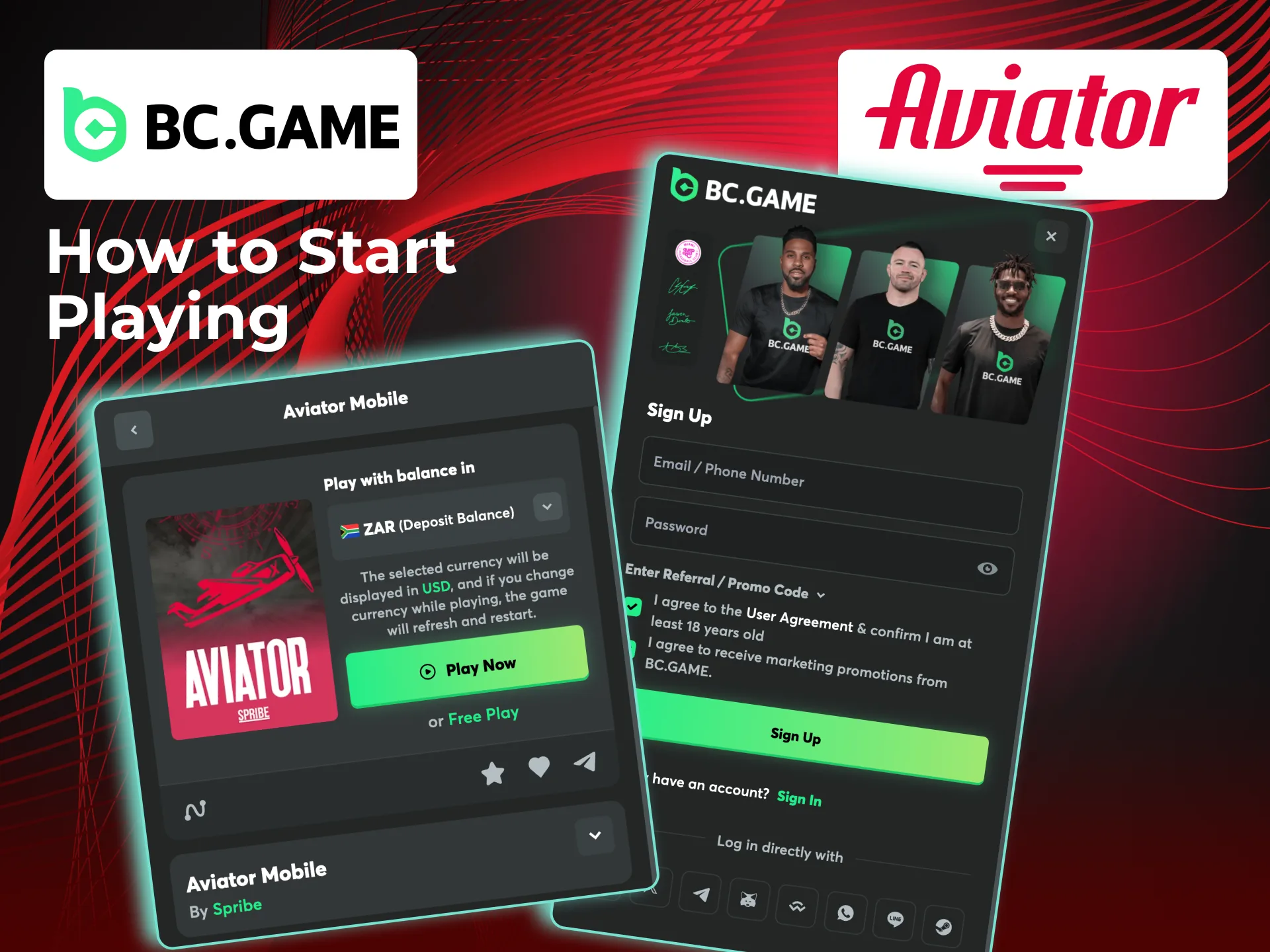 Start Aviator on BC Game in 4 easy steps.