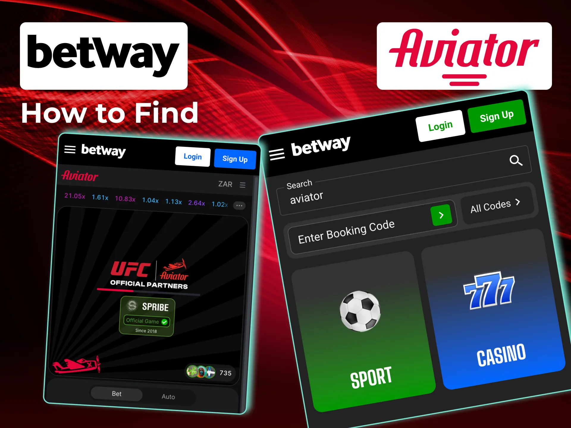 Betway makes it simple to find Aviator in the casino section.