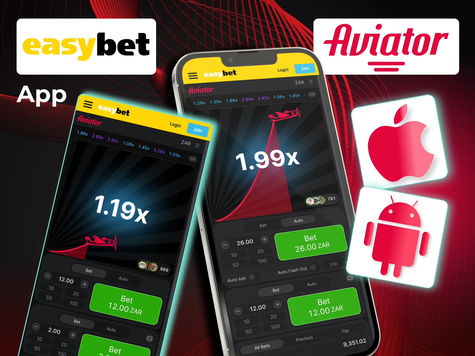 Play Aviator anywhere with Easybet’s official mobile application.