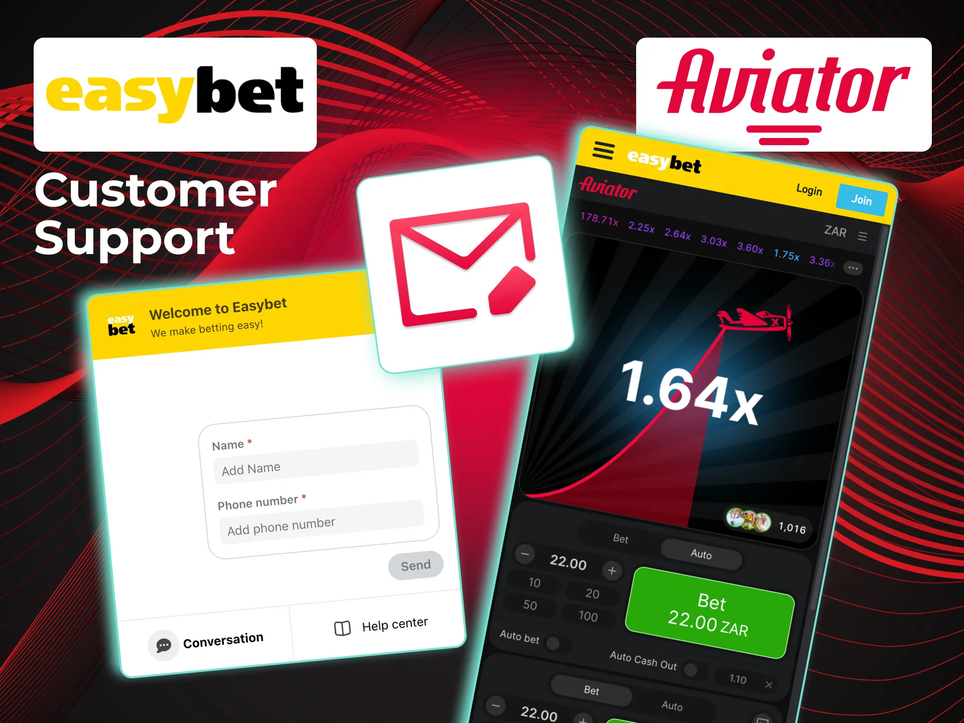 Easybet support team is ready 24/7 to assist with Aviator questions.