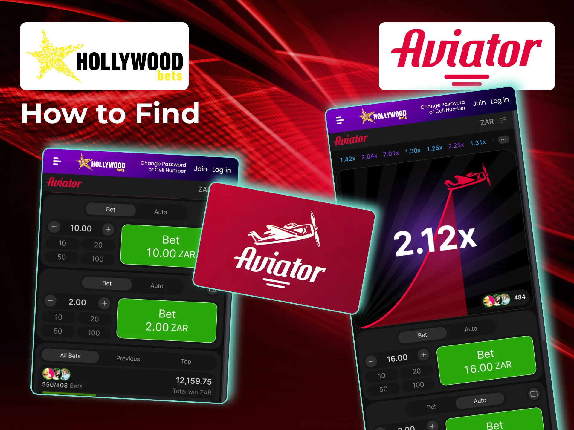 Hollywoodbets makes Aviator easy to find and play anytime.