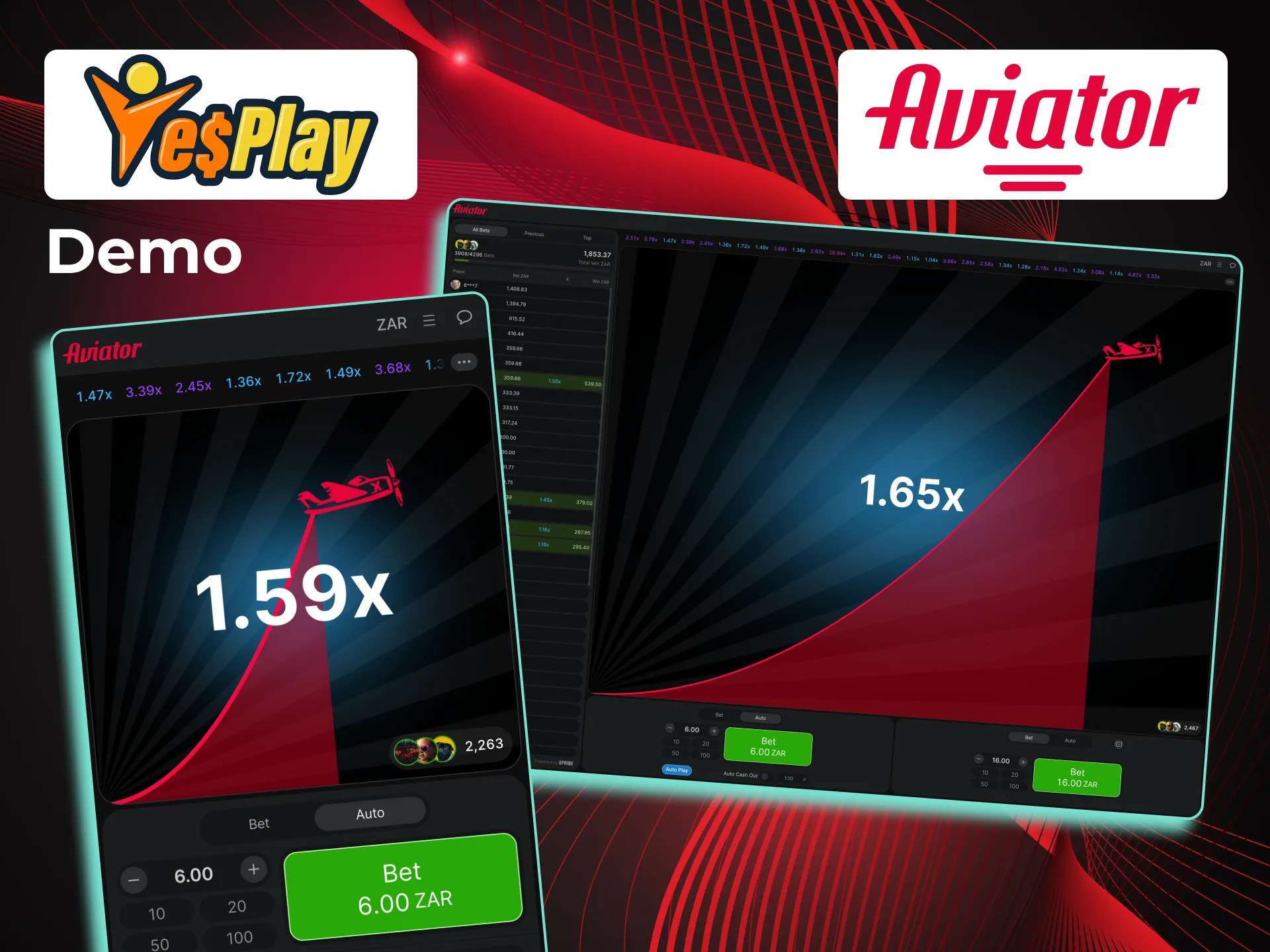 Explore Aviator gameplay on YesPlay with demo access after login.