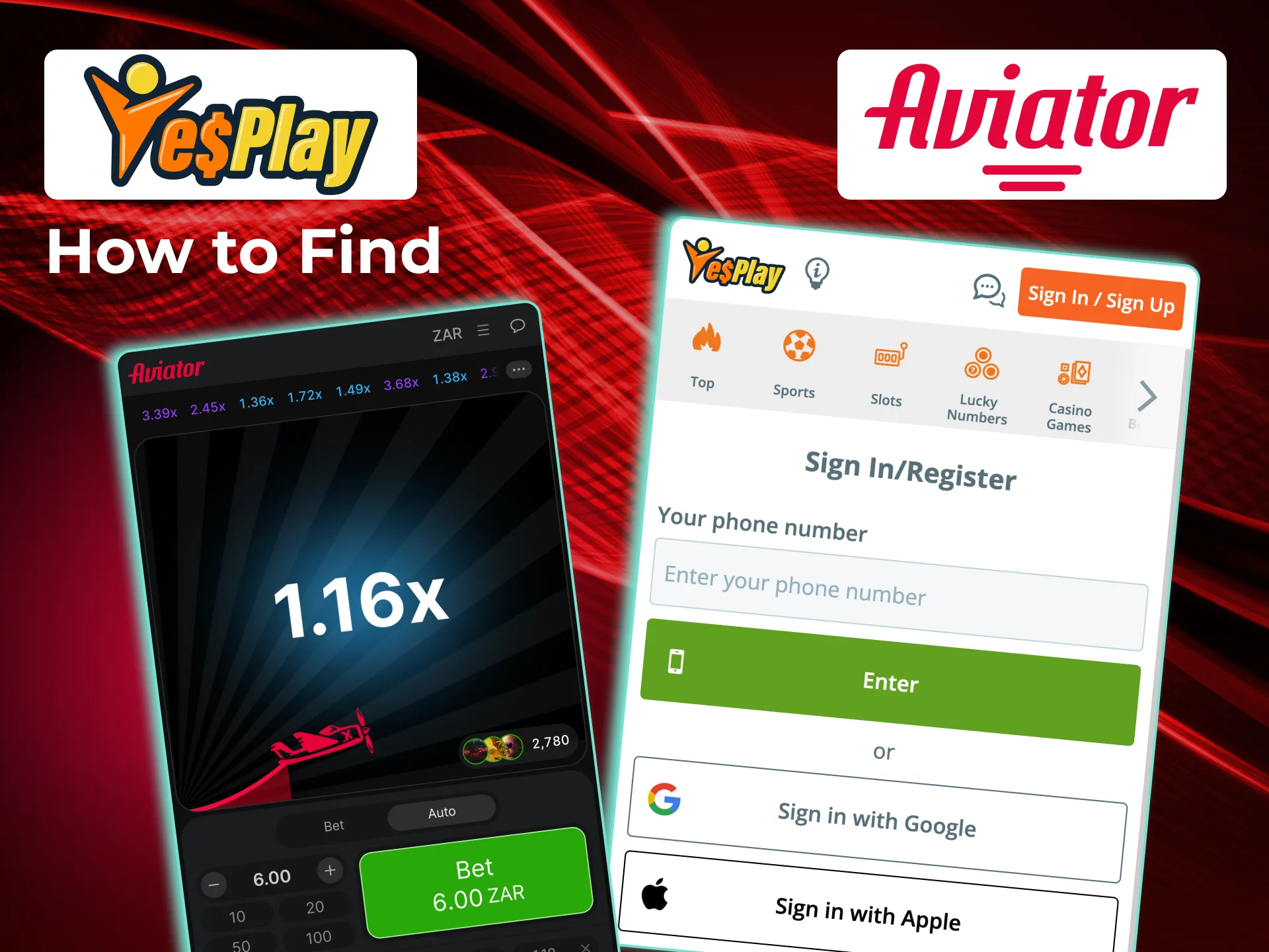 YesPlay makes Aviator easy to find via search or featured games.